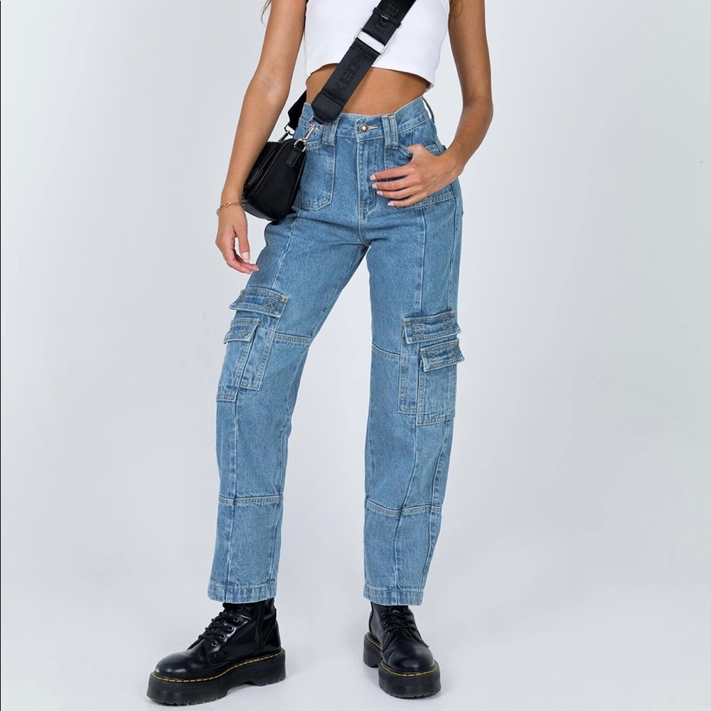 PRINCESS POLLY “THE STACEY JEANS DENIM BLUE”